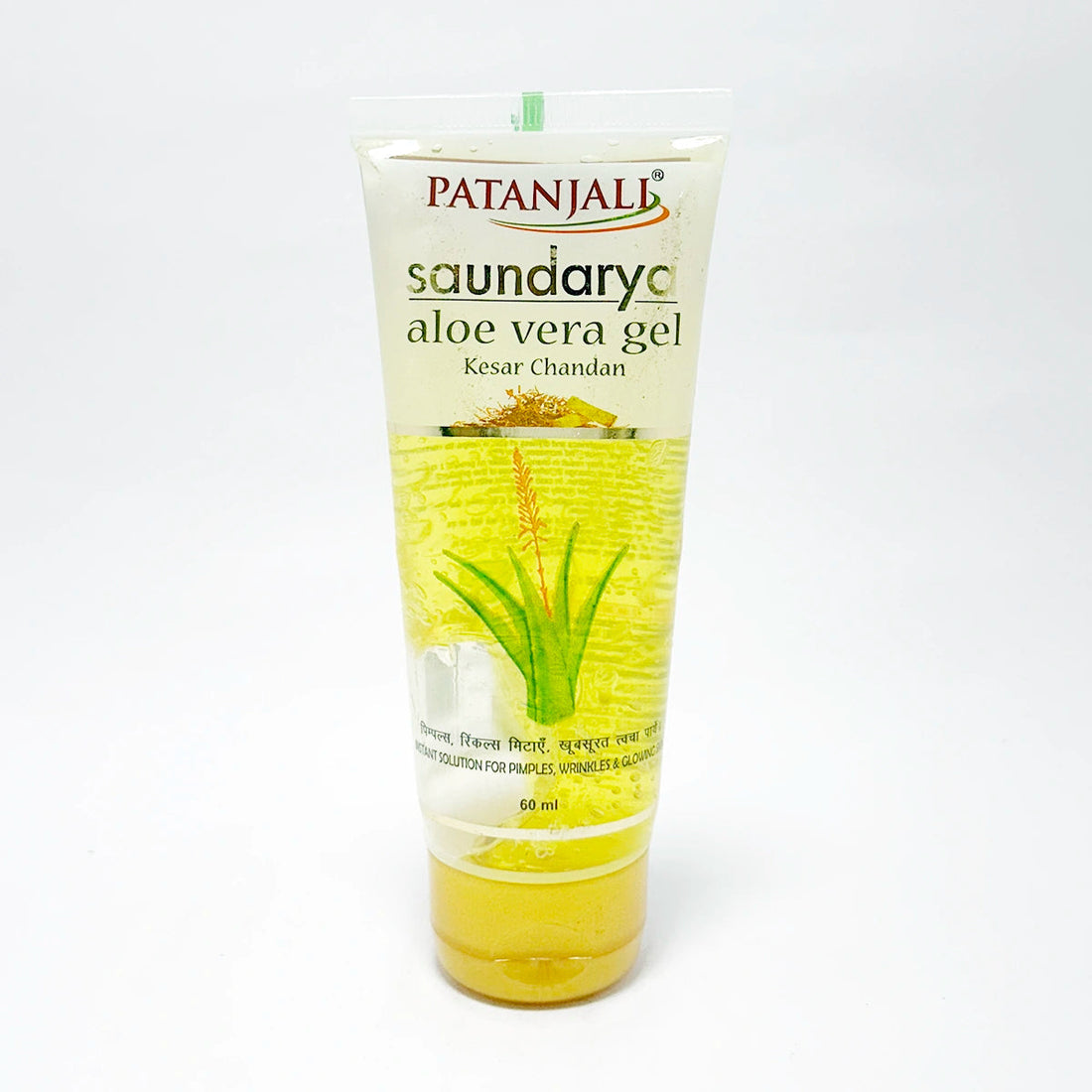 Patanjali 【Patanjali】 Saundarya Aloe Vera Gel Kesar Chandan｜パタンジャリ サウンダリヤ アロエベラ ジェル ケサール チャンダン｜60g｜現地直輸入で買える日本国内最安級【インドの森】