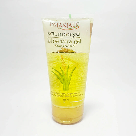 Patanjali 【Patanjali】 Saundarya Aloe Vera Gel Kesar Chandan (60 ml)｜サウンダリヤ アロエベラジェル ケサール チャンダン｜60g｜現地直輸入で買える日本国内最安級【インドの森】