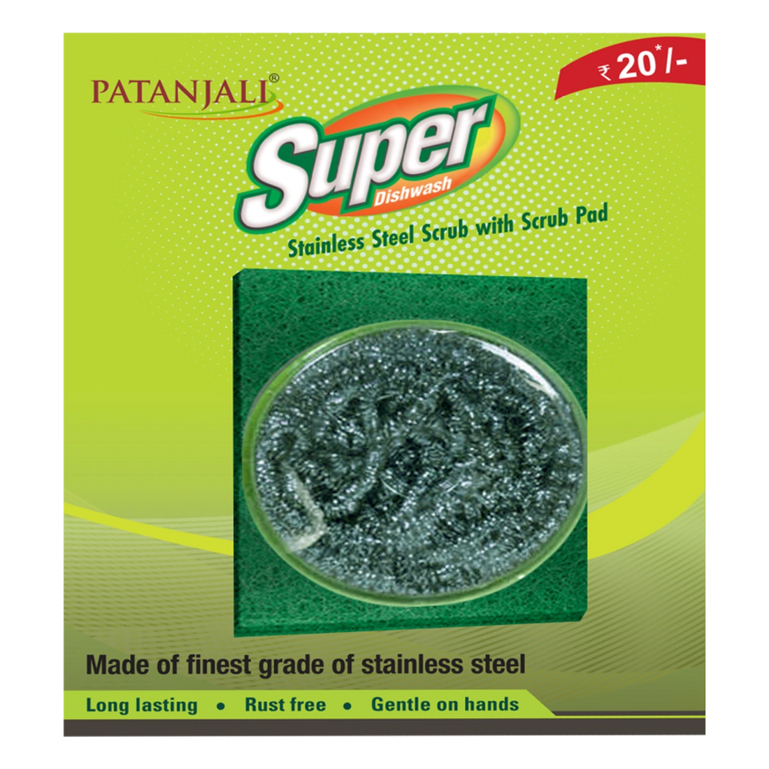 Patanjali 【Patanjali】 Super Steel Scrub With Scrub Pad｜スーパー・ス｜1g｜現地直輸入で買える日本国内最安級【インドの森】