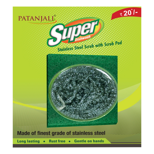 Patanjali 【Patanjali】 Super Steel Scrub With Scrub Pad｜スーパー・ス｜1g｜現地直輸入で買える日本国内最安級【インドの森】