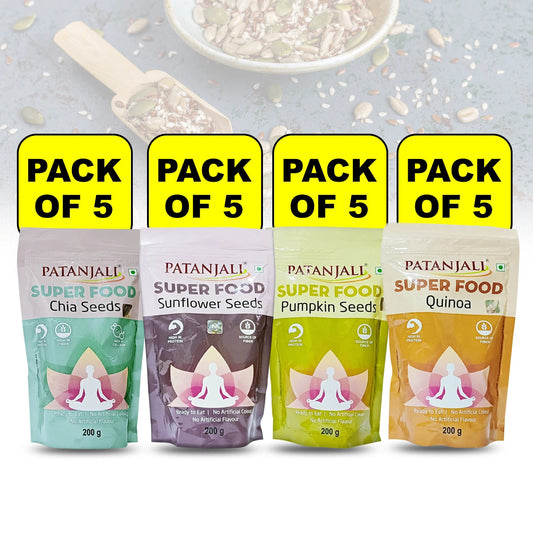 Patanjali 【Patanjali】 Mixed Seeds (4*5 Packets Each)｜ミックスシード｜100g｜現地直輸入で買える日本国内最安級【インドの森】