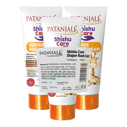 Patanjali 【Patanjali】 Shishu Care Diaper Rash Cream (Pack of 3)｜シシュケア おむつかぶれクリーム｜75g｜現地直輸入で買える日本国内最安級【インドの森】