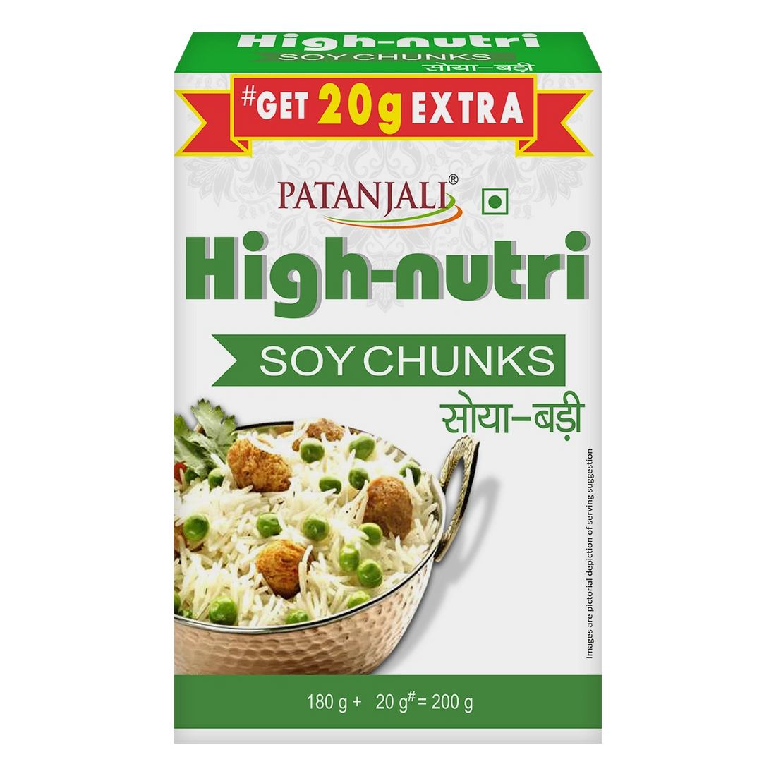 Patanjali 【Patanjali】 Soya Nutri Chunks 180 +｜ソイ ニュートリチャ｜20g｜現地直輸入で買える日本国内最安級【インドの森】