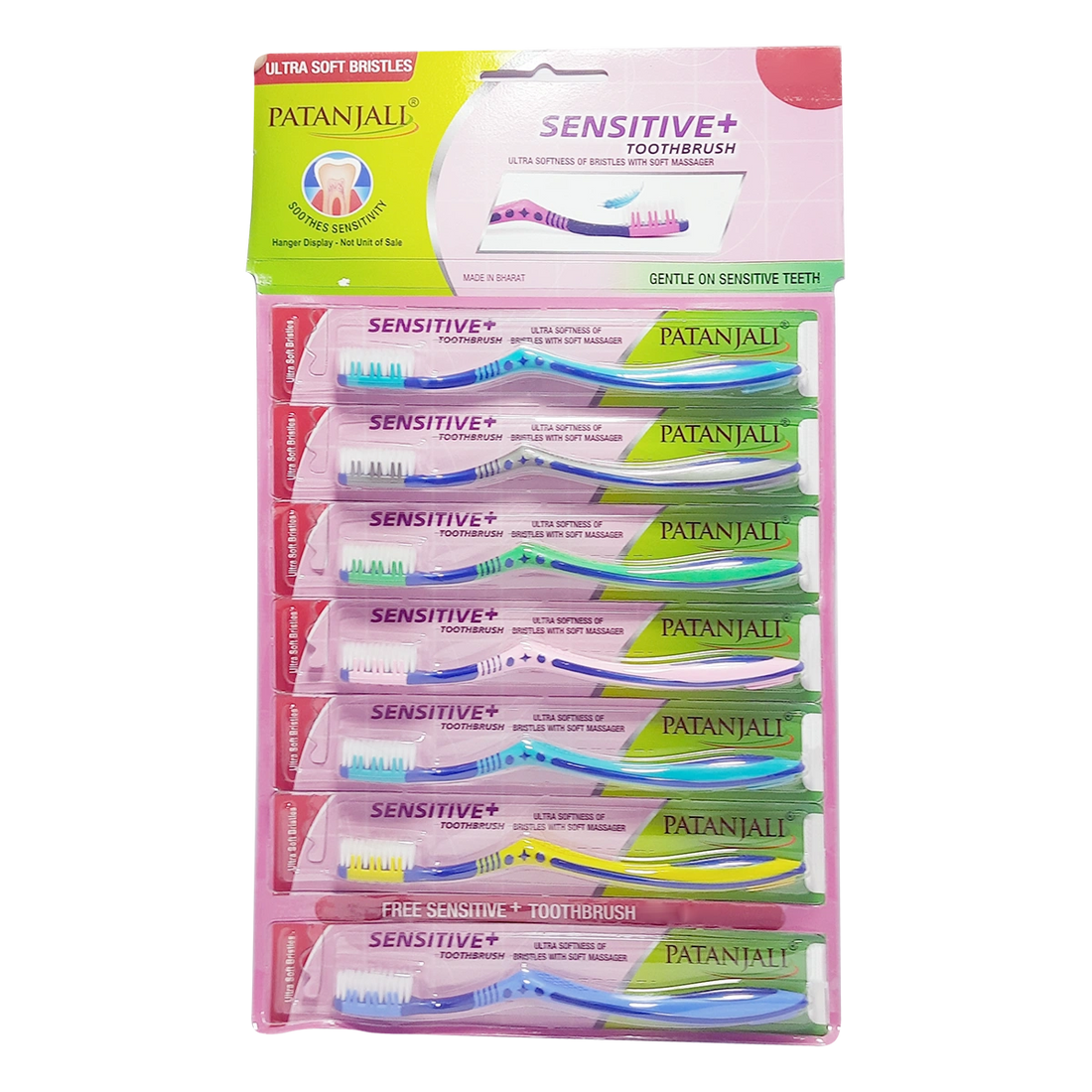 Patanjali 【Patanjali】 Toothbrush Sensitive Plus (Hanger)｜歯ブラシ センシティブプラス（ハンガー）｜100g｜現地直輸入で買える日本国内最安級【インドの森】