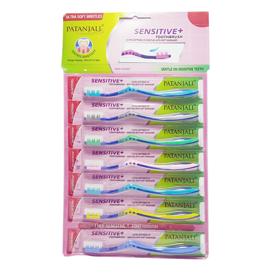 Patanjali 【Patanjali】 Toothbrush Sensitive Plus (Hanger)｜歯ブラシ センシティブプラス（ハンガー）｜100g｜現地直輸入で買える日本国内最安級【インドの森】