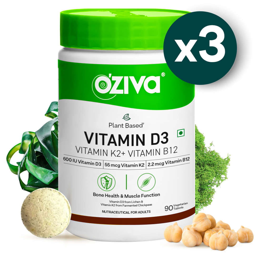 Vitamin D3, K2, B12 for Bone & Muscle Support Starter Pack