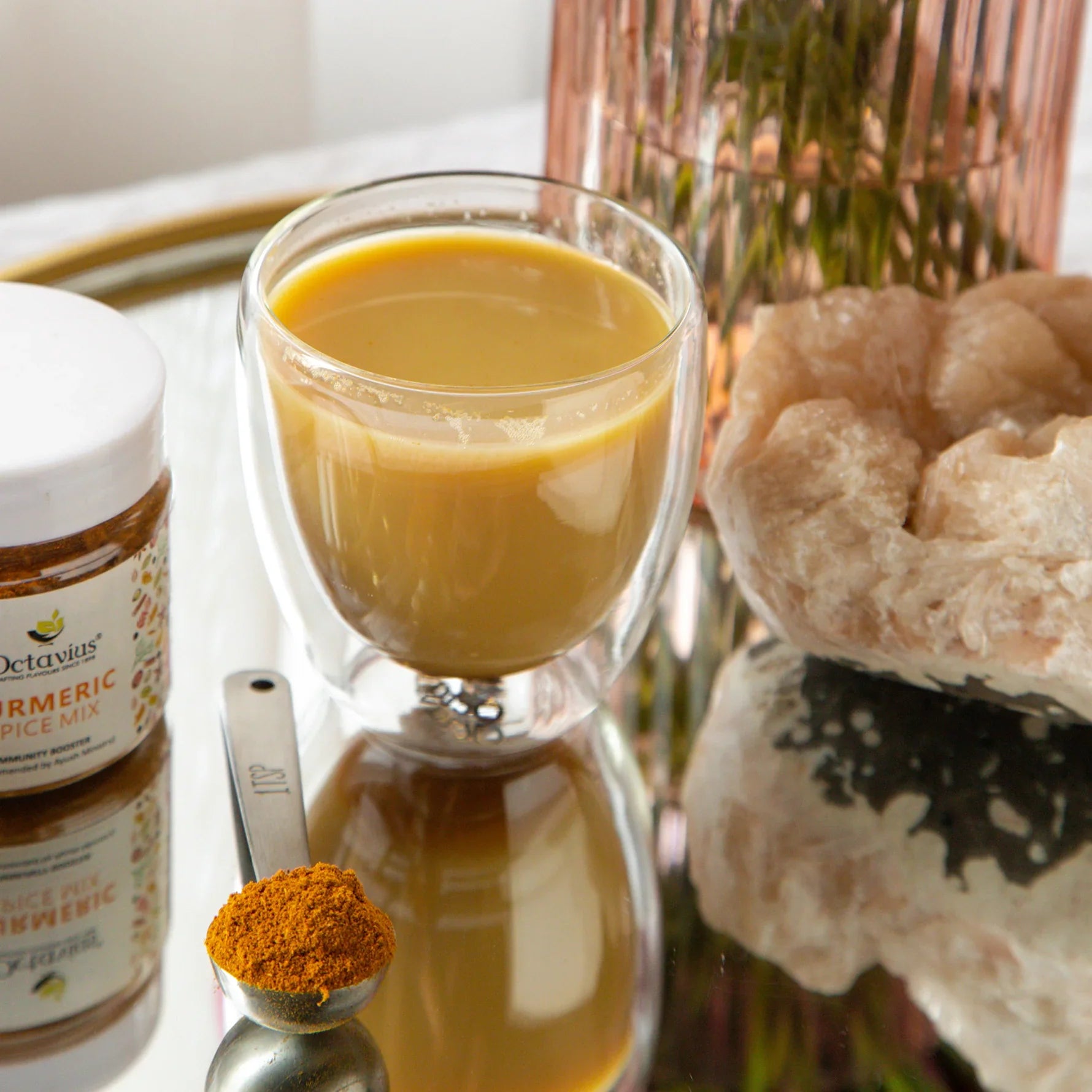 Collector’s Tea Box - Complete Tea Kit ( One Tea of your Choice and Double Wall Glasses) Kashmiri Kahwa