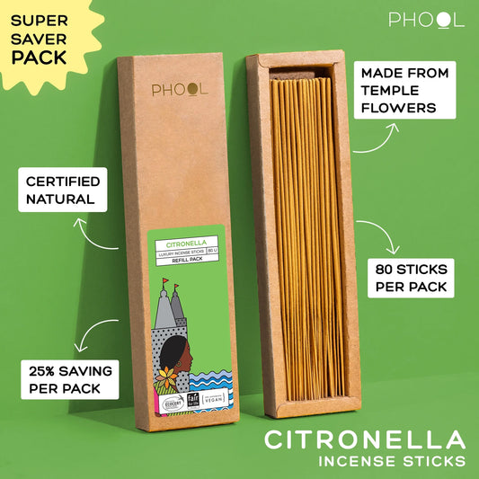Natural Incense Sticks Refill pack - Citronella
