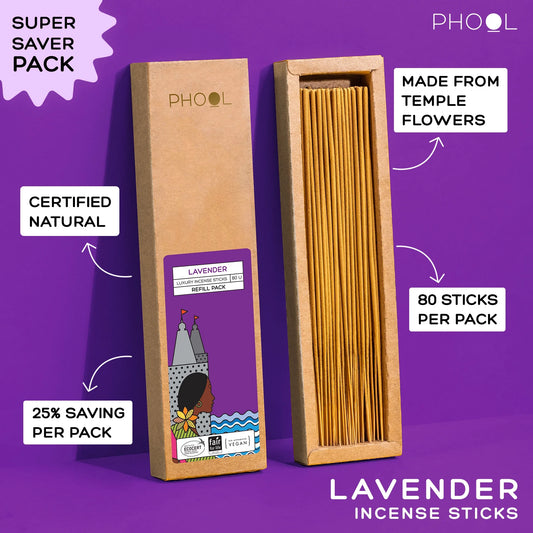 Natural Incense Sticks Refill pack - Lavender