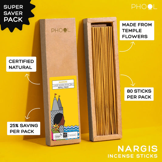 Natural Incense Sticks Refill pack - Nargis