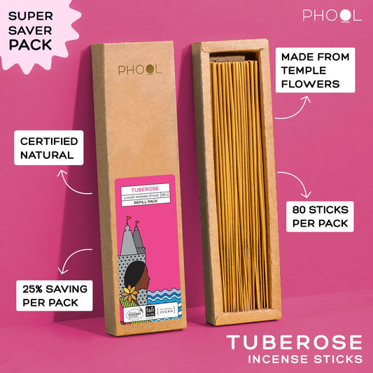 Natural Incense Sticks Refill pack - Tuberose