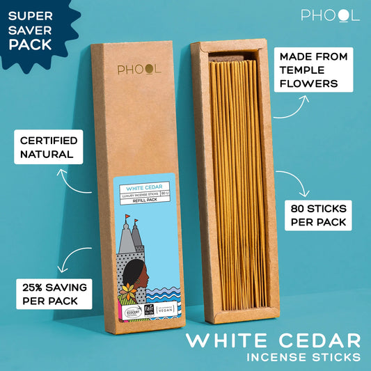 Natural Incense Sticks Refill pack - White Cedar