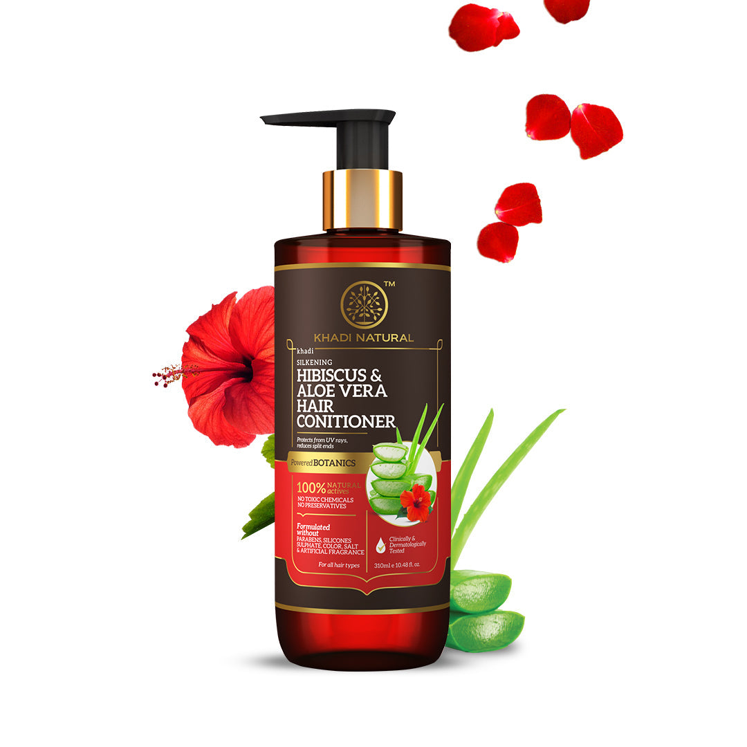 Hibiscus & Aloe Vera Hair Conditioner - Parabens, Silicones, Sulphate, Color, Salt & Artificial Fragrance Free 310ml