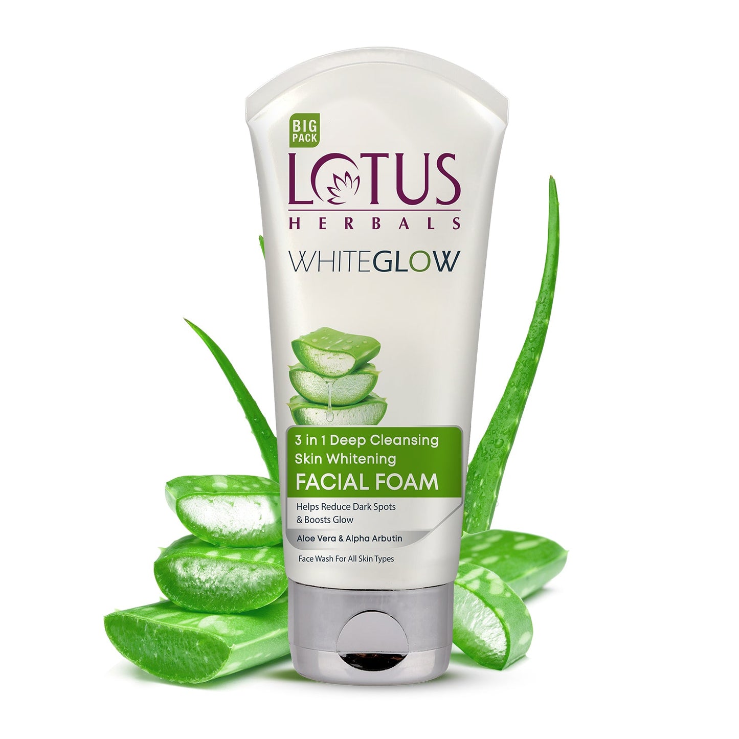 WhiteGlow 3 In 1 Deep Cleansing Skin Brightening Facial Foam Big Pack Pack of 2
