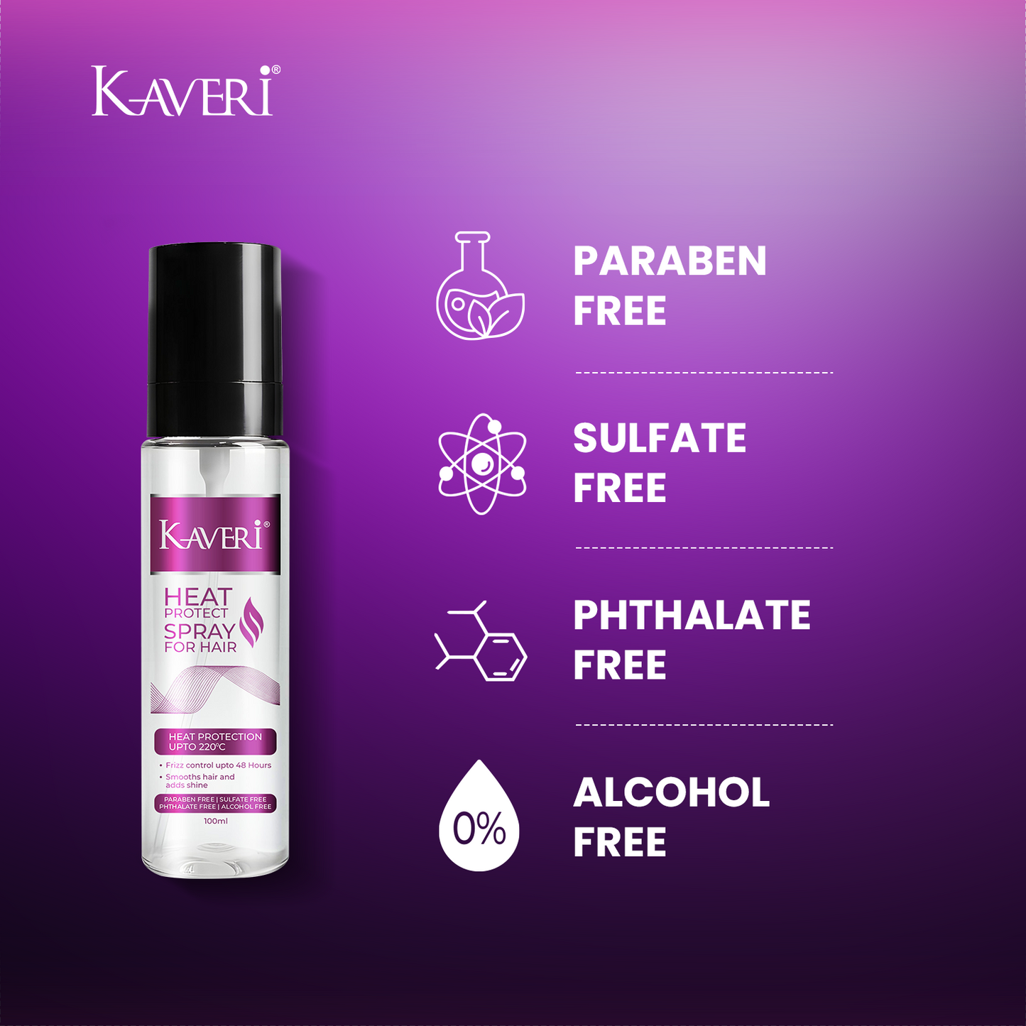 Kaveri Heat Protect Spray for Hair – 100 ml 100ml