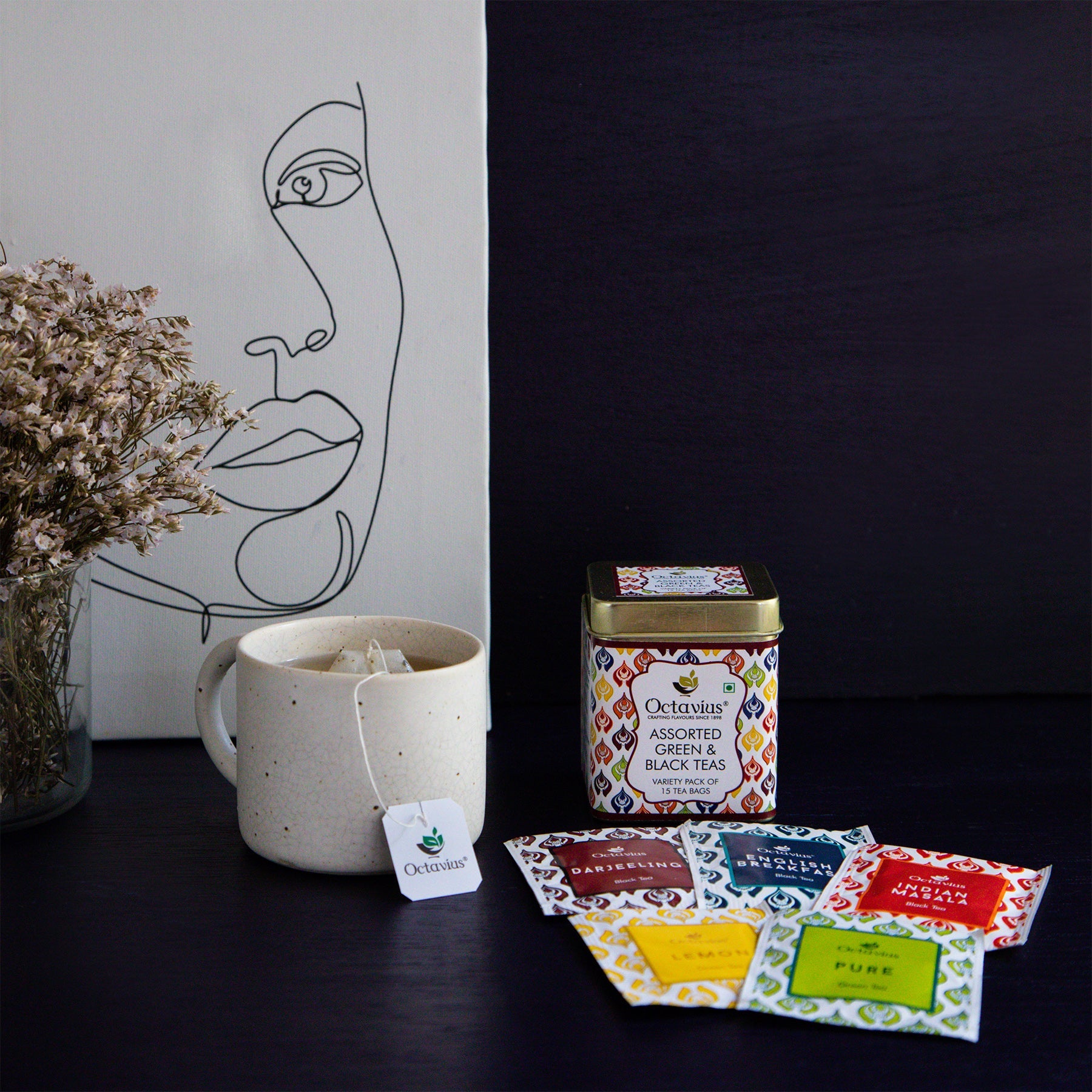 5 Assorted Black & Green Teas - 15 Teabags 15teabags