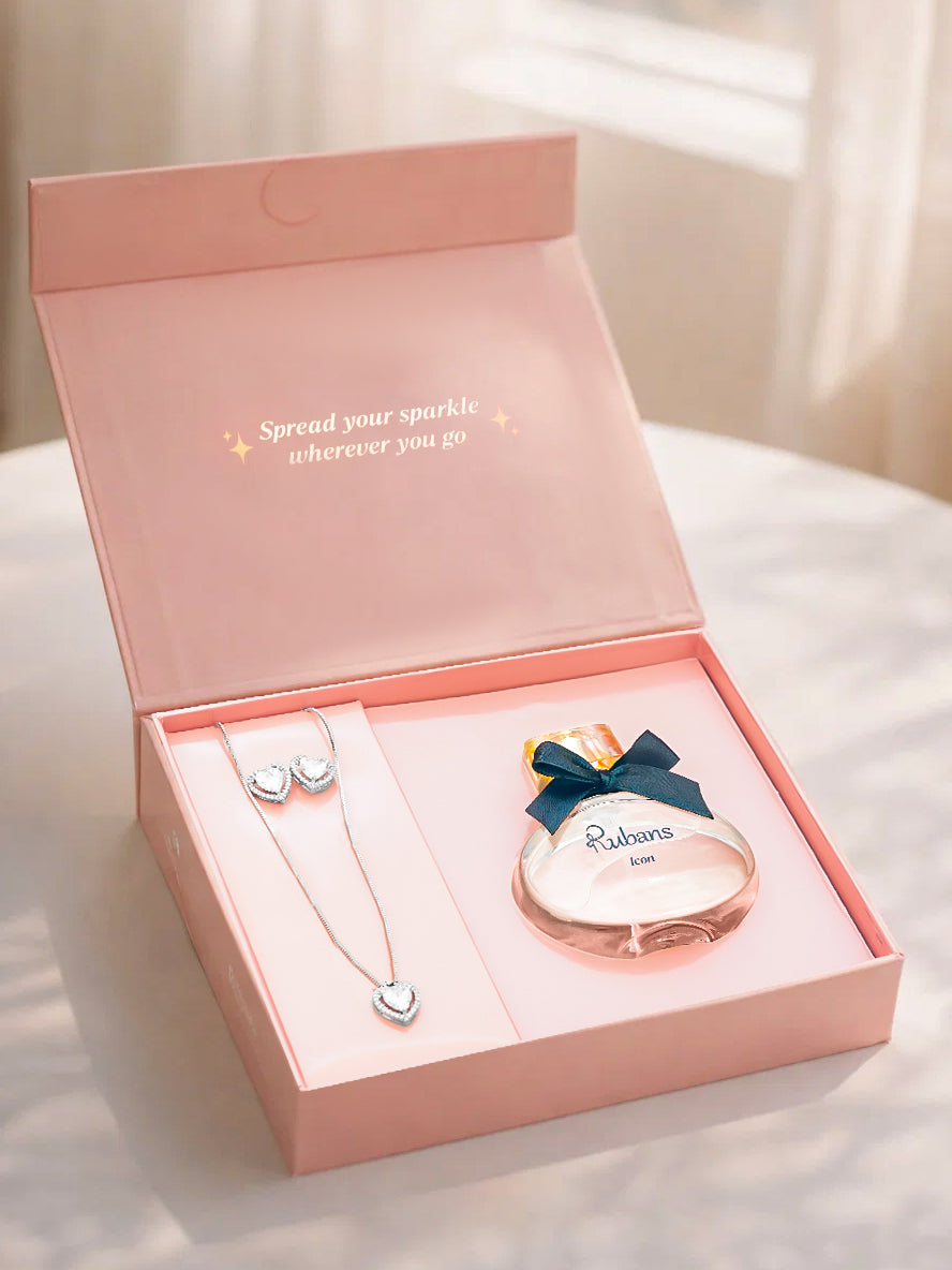 Glittering Hearts Pendant Set & Perfume Gift Box フリーサイズ