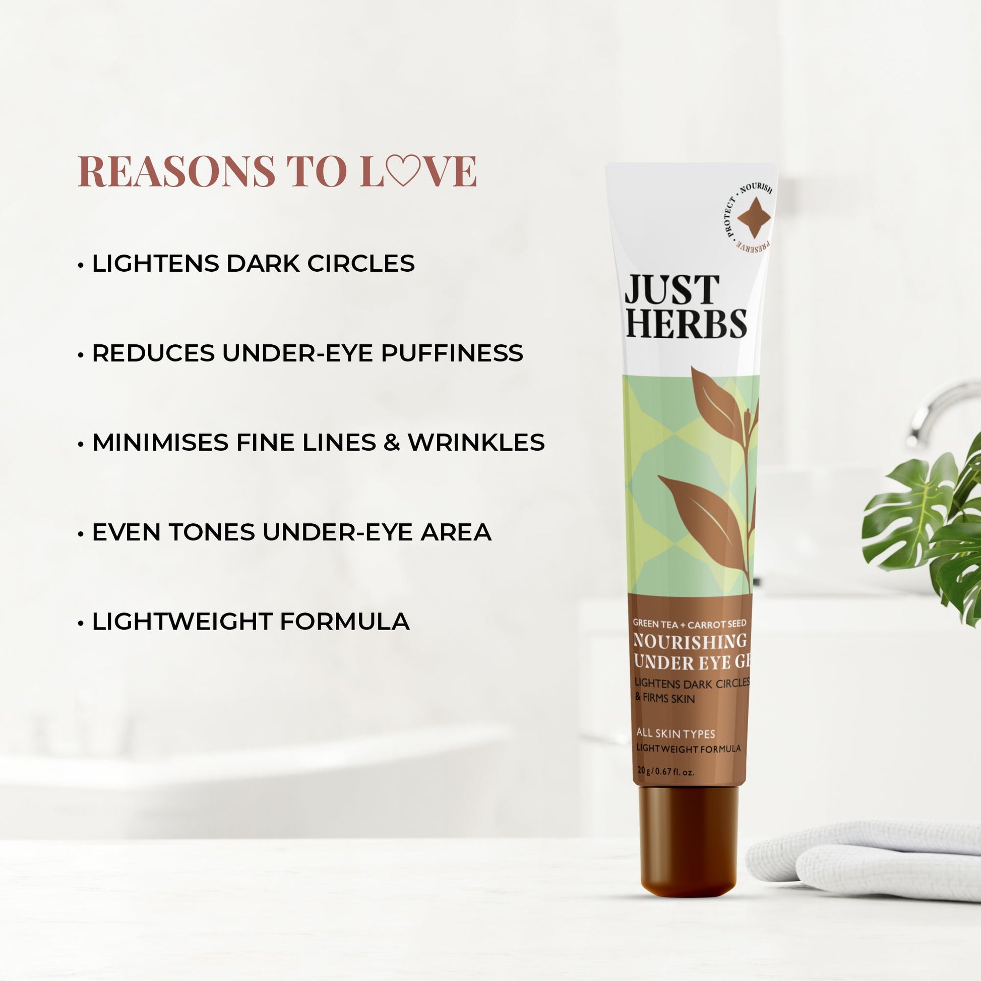 Nourishing Under Eye Gel with Green Tea and Carrot Seed 20g
