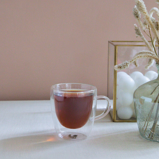 Borosilicate Glass Double Walled Cup with Handle - 250 ML 250ml