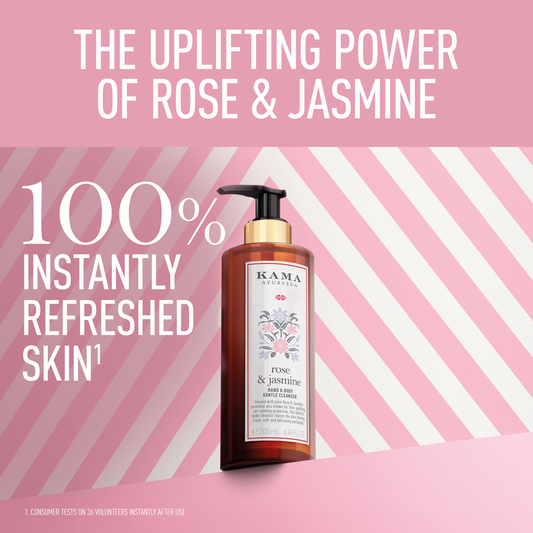 【Kama Ayurveda】 Rose & Jasmine Moisturising Hand and Body Cleanser｜ローズ＆ジャスミン モイスチャライジング ハンド＆ボディクレンザー｜100ml