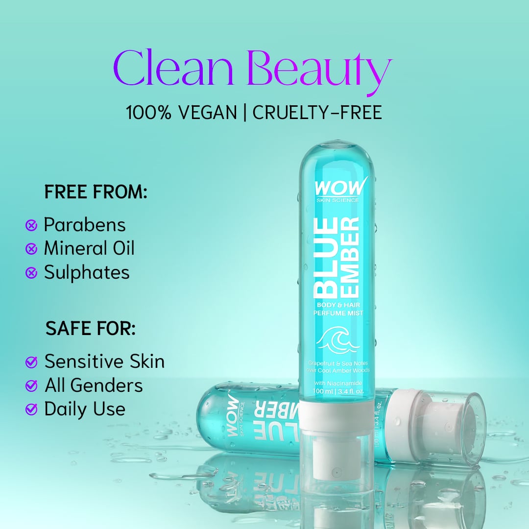 Blue Ember Hair & Body Perfume Mist Refreshing Grapefruit & Sea Scent 100ml