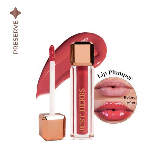 【Just Herbs】 Lip Honey Plumping Gloss with Plant Vitamin C and Peppermint Oil 03 Honey Dew