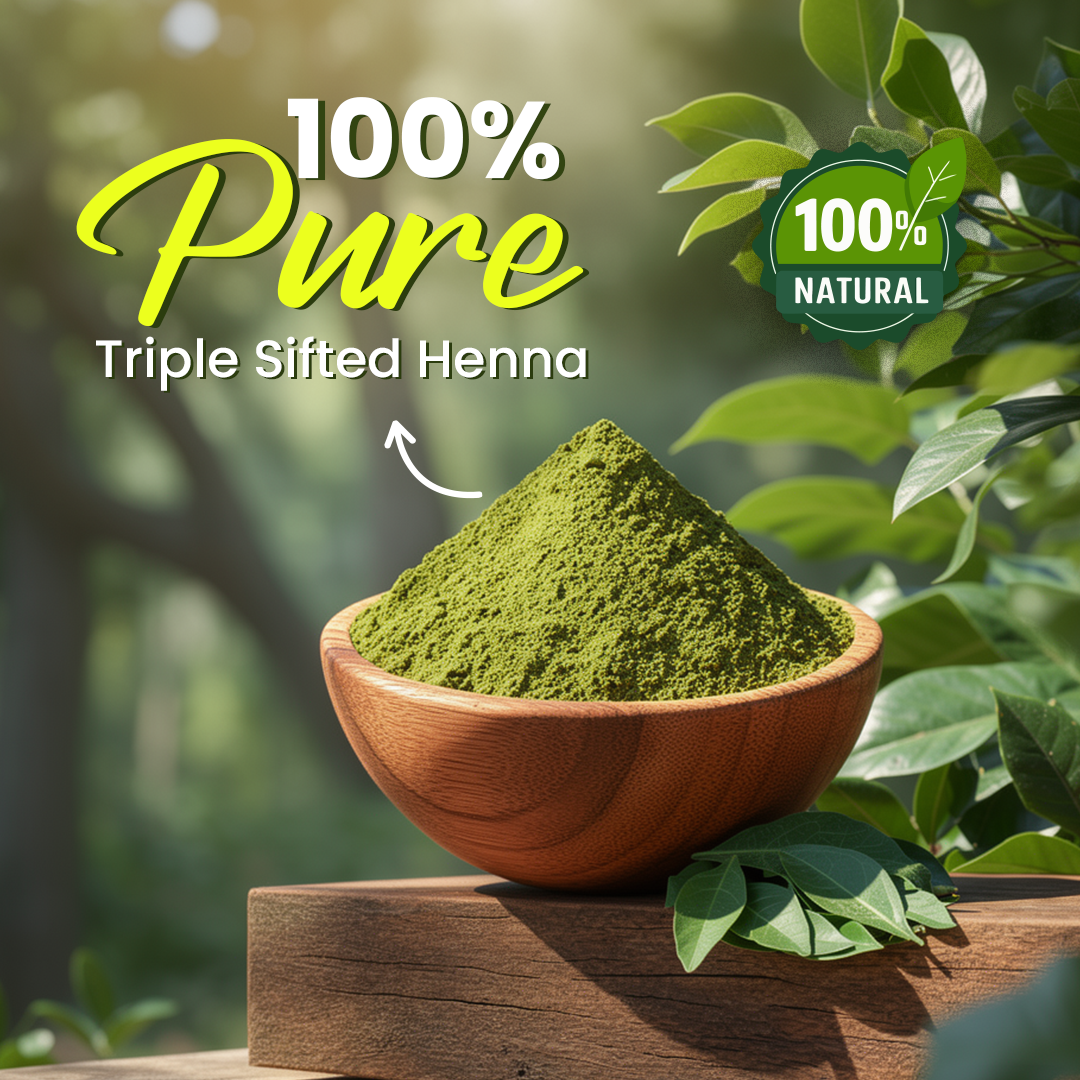 Kaveri Triple Sifted Mehendi Powder 100% Natural Henna Powder for Hair, Hands & Feet 250g