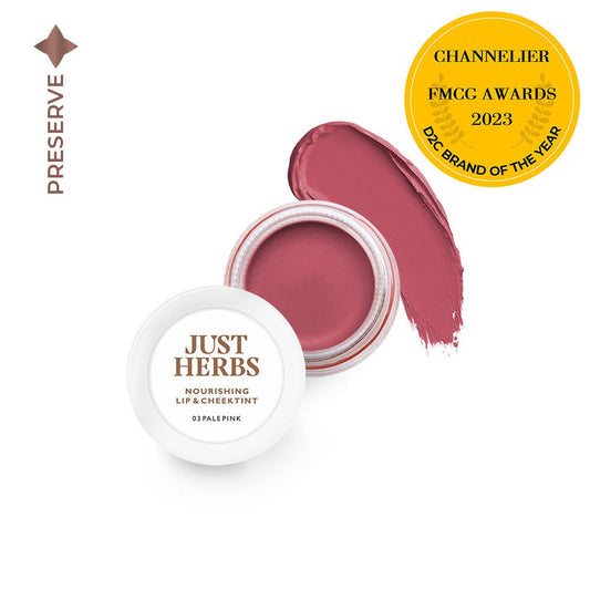 【Just Herbs】 Nourishing Lip and Cheek Tint｜ナリッシング リップ＆チーク ティント｜03 Pale Pink（ペールピンク）