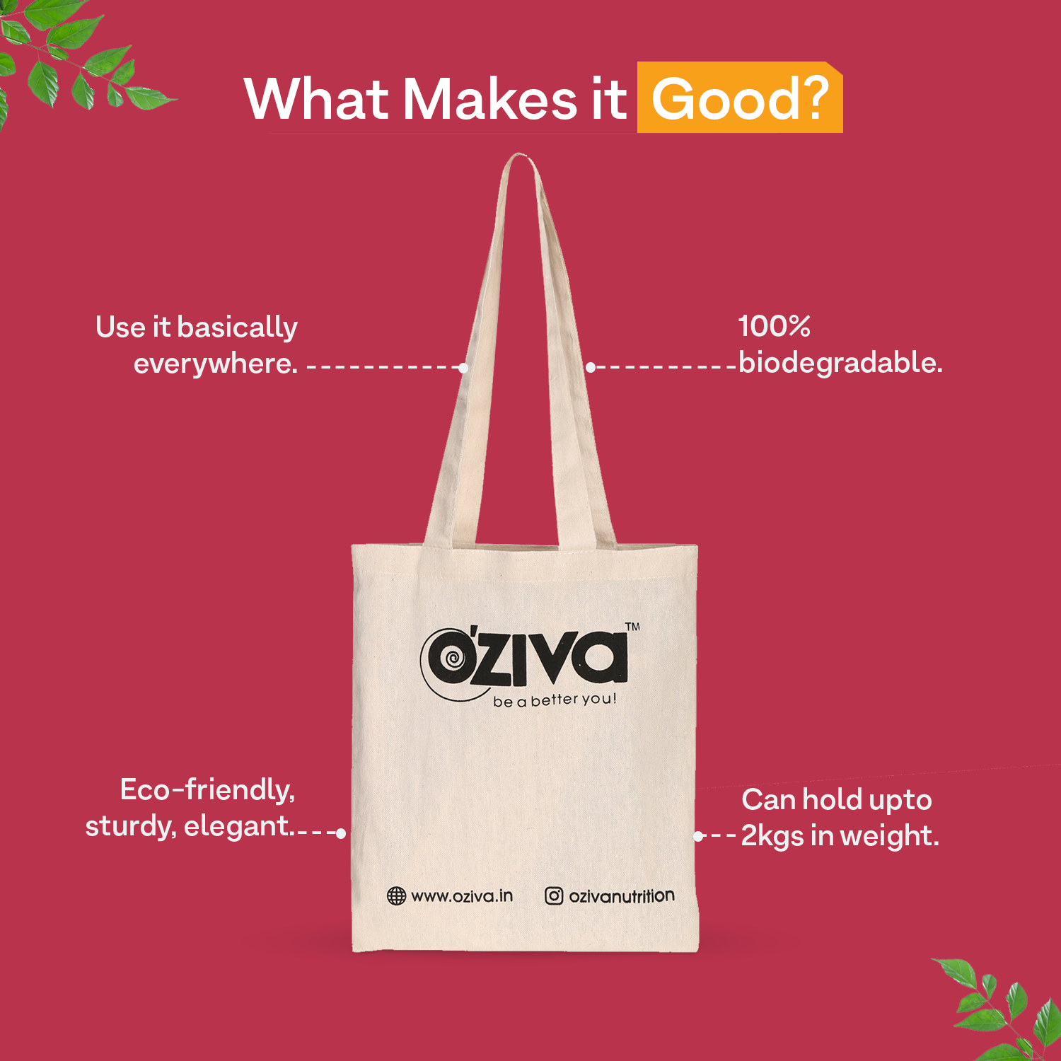 Ecofriendly Canvas Tote Bag, Beige