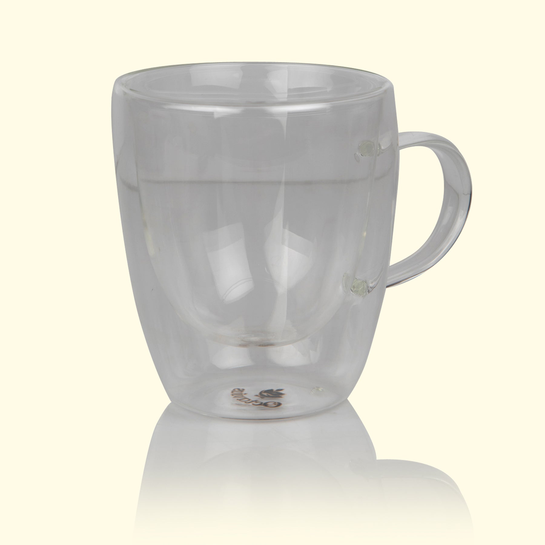 Borosilicate Glass Double Walled Cup with Handle - 250 ML 250ml