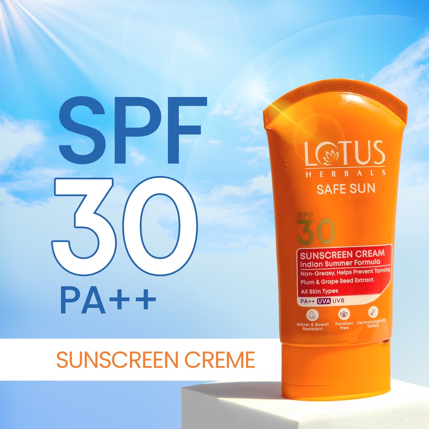 Safe Sun Sunscreen Cream SPF 30 PA++ 100g