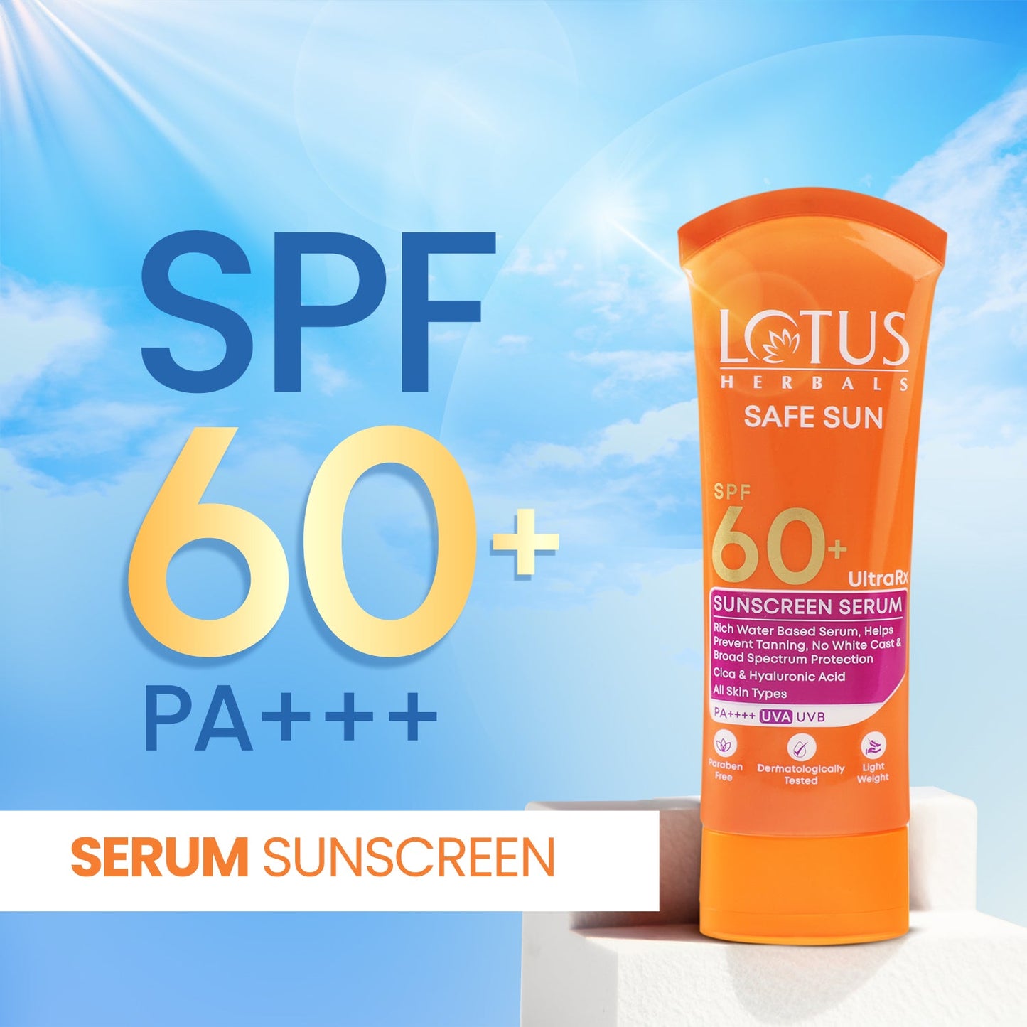 Safe Sun UltraRX Sunscreen Serum SPF 60 PA++++ 75ml