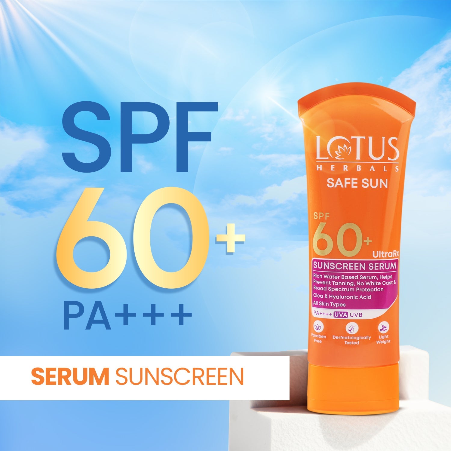 Safe Sun UltraRX Sunscreen Serum SPF 60 PA++++ 50ml