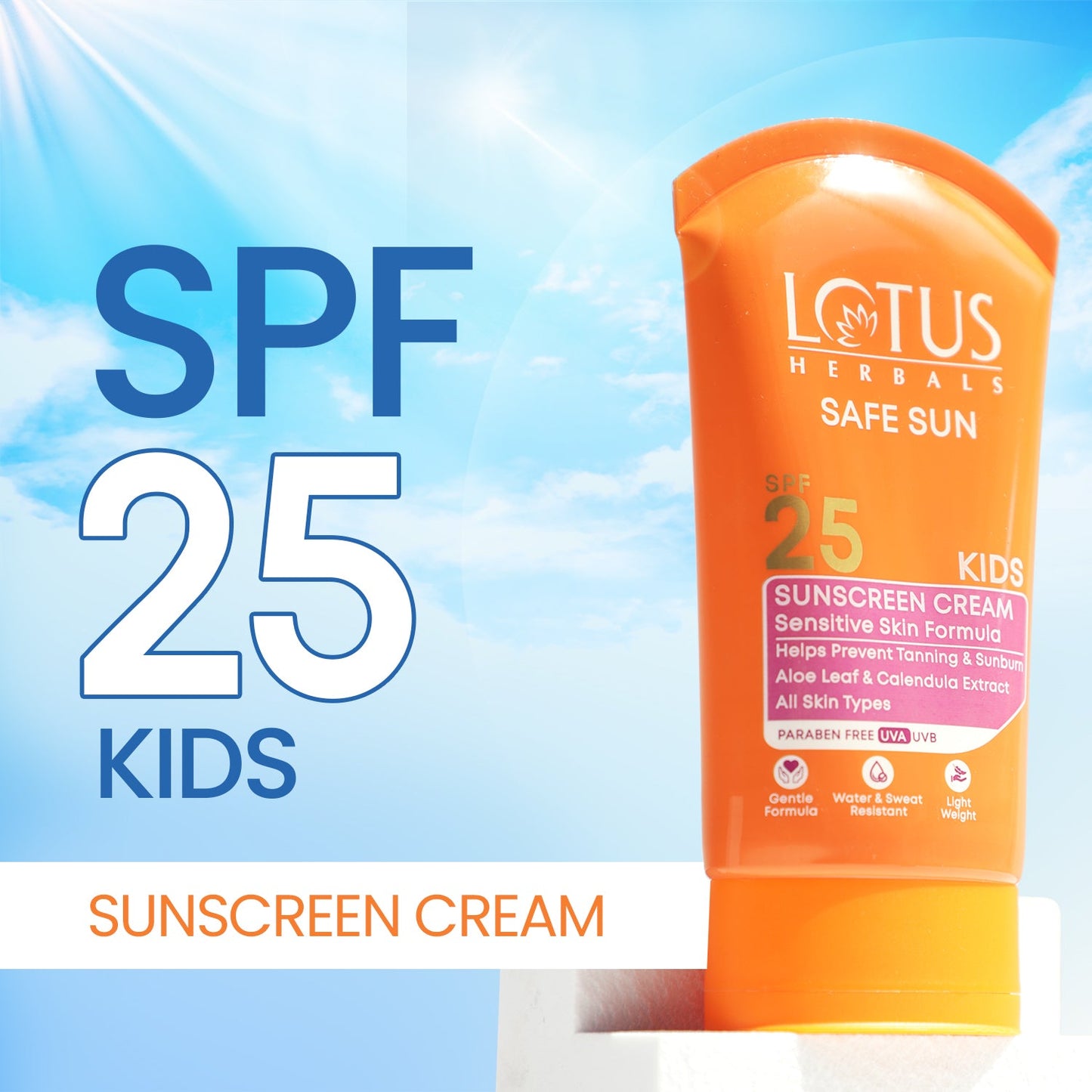 Safe Sun Kids Sunscreen Cream SPF 25 100 g