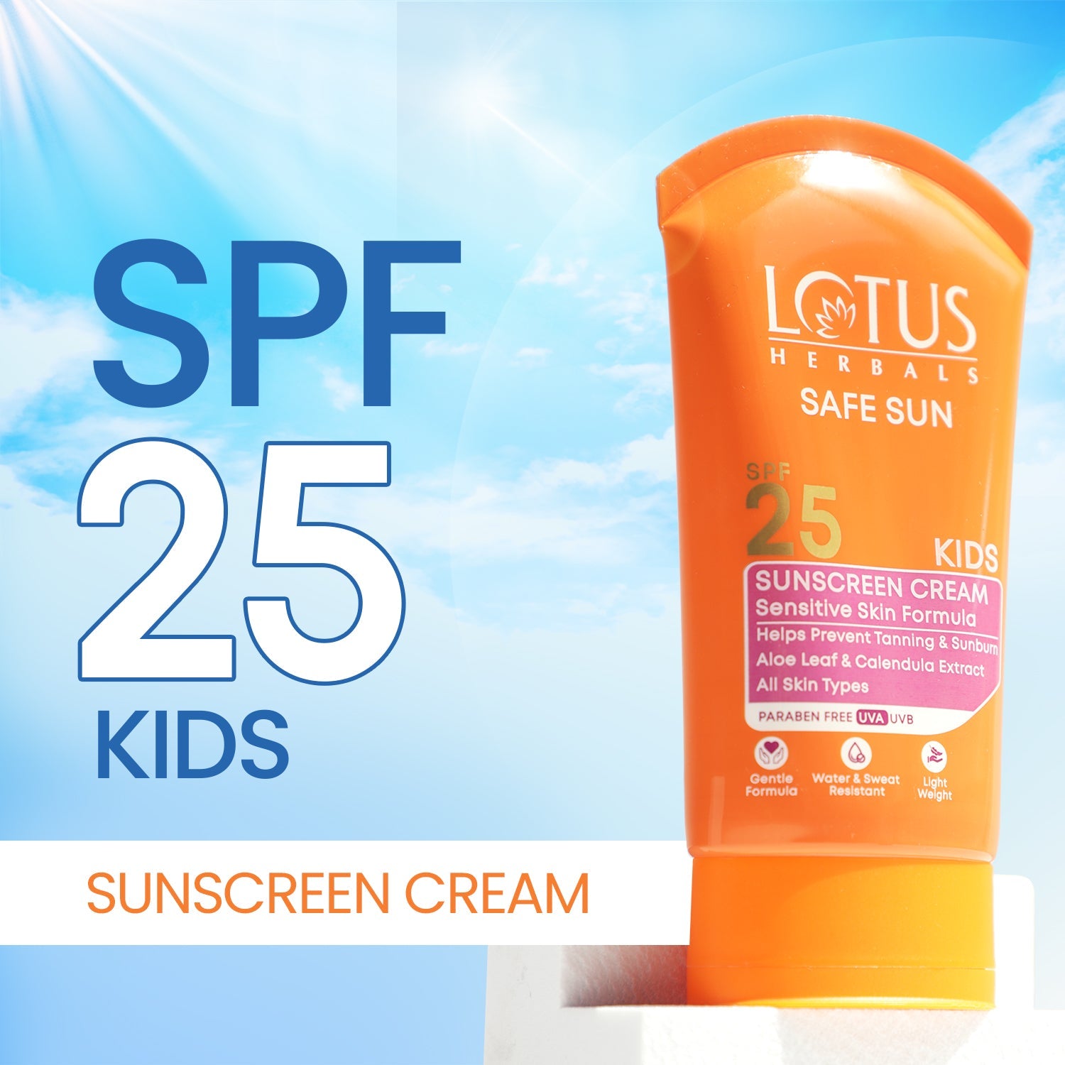 Safe Sun Kids Sunscreen Cream SPF 25 100 g