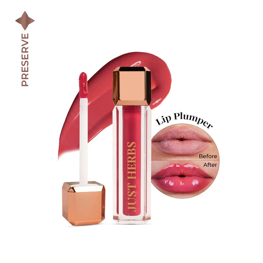 【Just Herbs】 Lip Honey Plumping Gloss with Plant Vitamin C and Peppermint Oil 04 Sweet Honey