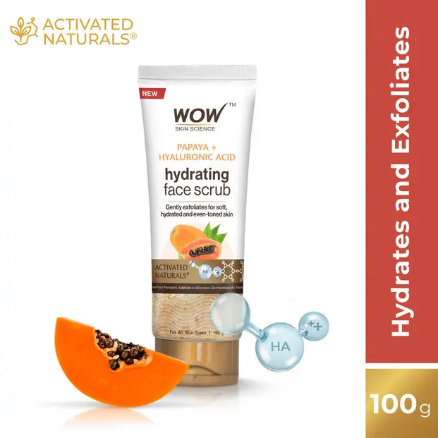 Papaya & Hyaluronic Acid Face Scrub Revitalizing Exfoliation & 100ml