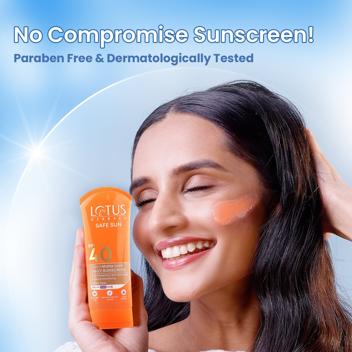 Safe Sun 3 In 1 Matte-Look Daily Sunscreen SPF 40 PA+++ 75g