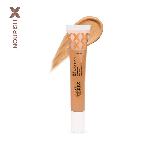 【Just Herbs】 Serum Foundation Dewy Finish SPF30+ Tube with Rosehip and Rice Starch 05 Sand
