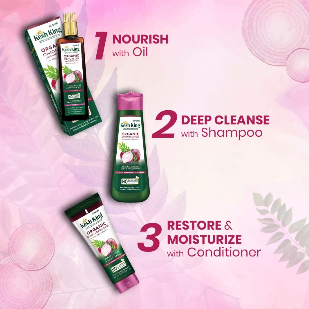 Kesh King Organic Onion Conditioner with Curry Leaves for hydrated and nourished hair 200 ml