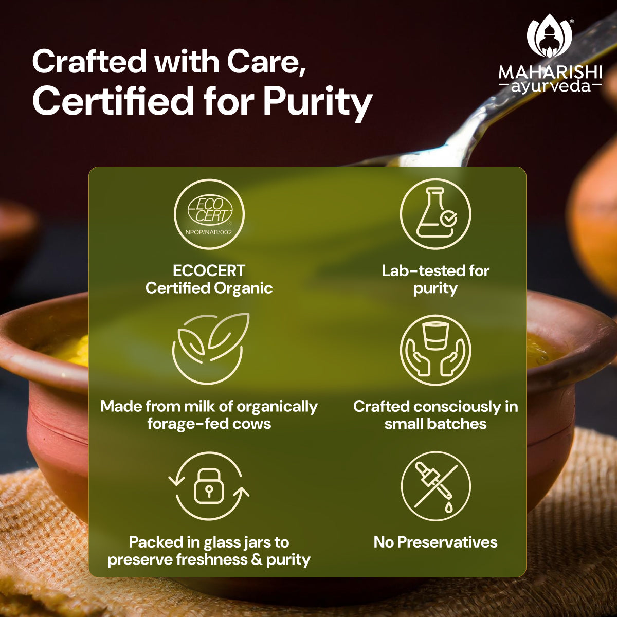 Pure Organic Cow Ghee | Improves Overall Wellness