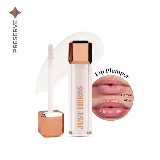 【Just Herbs】 Lip Honey Plumping Gloss with Plant Vitamin C and Peppermint Oil 06 Honey Glaze