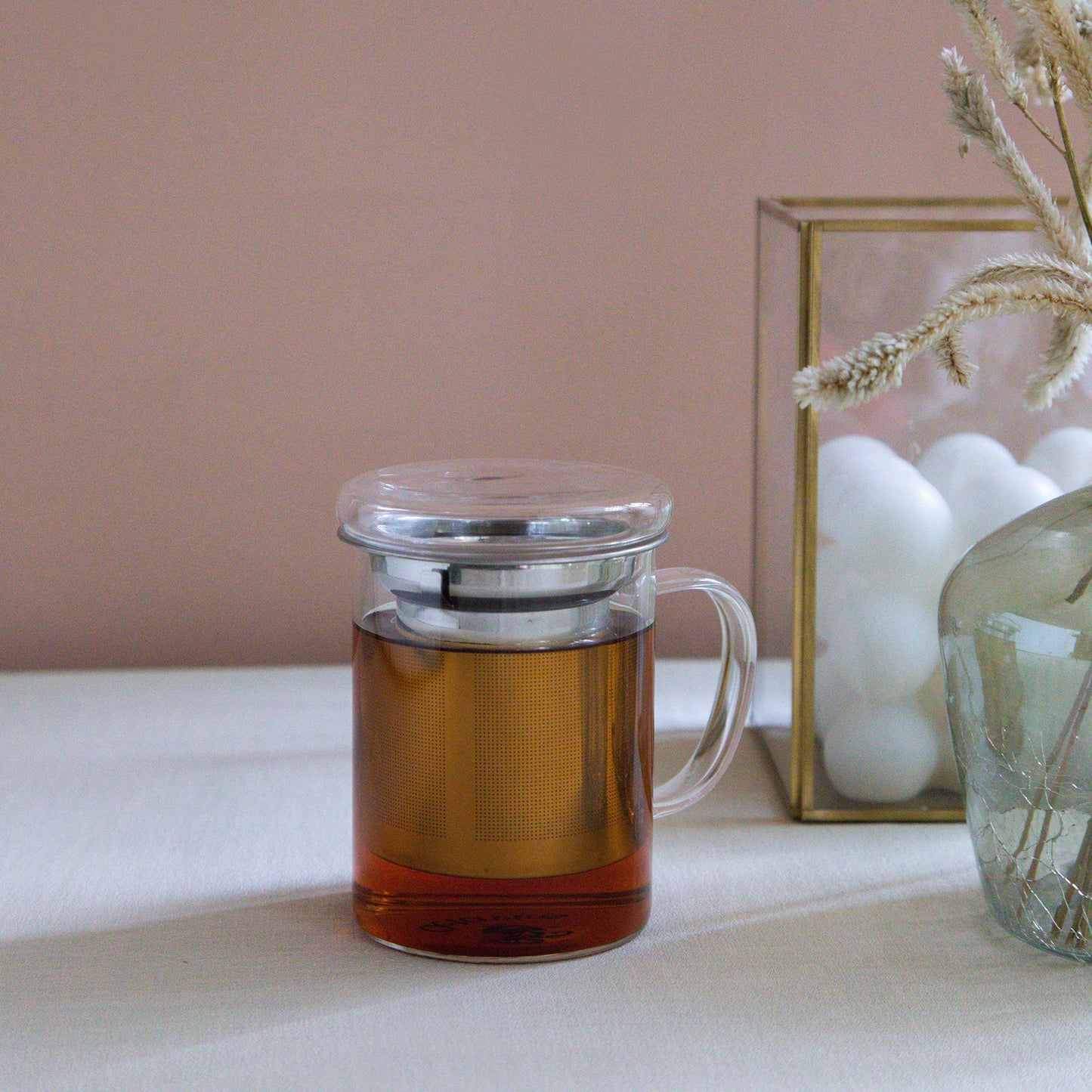 Borosilicate Glass Cup with Steel Infuser 350 ML 350ml