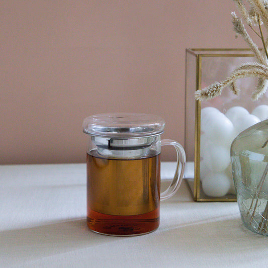 Borosilicate Glass Cup with Steel Infuser 350 ML 350ml