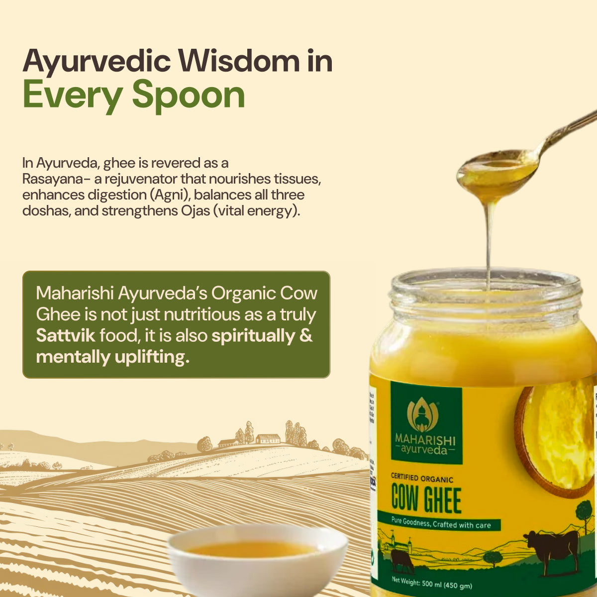 Pure Organic Cow Ghee | Improves Overall Wellness