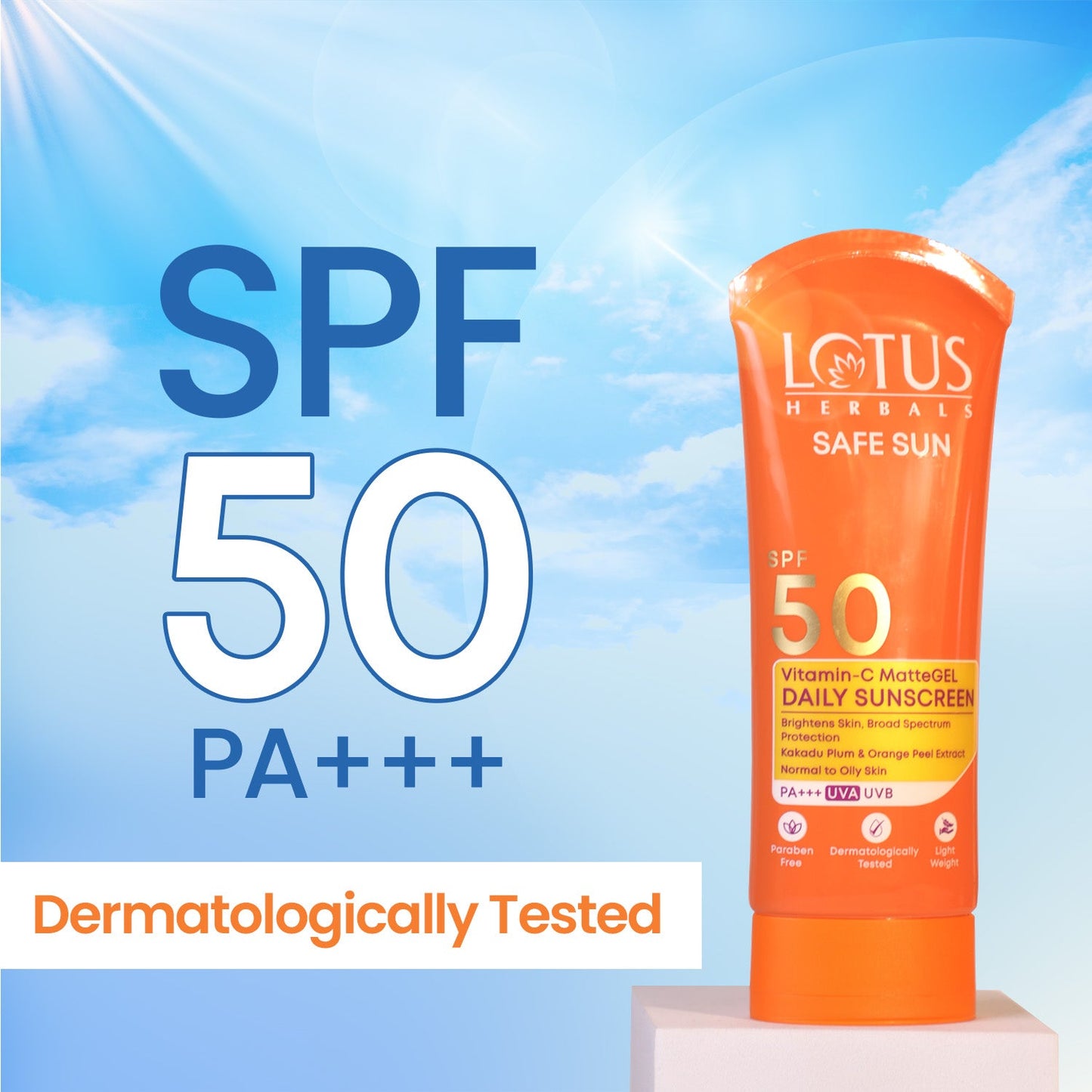 Safe Sun Vitamin-C MatteGEL Daily Sunscreen SPF 50 Pack of 2