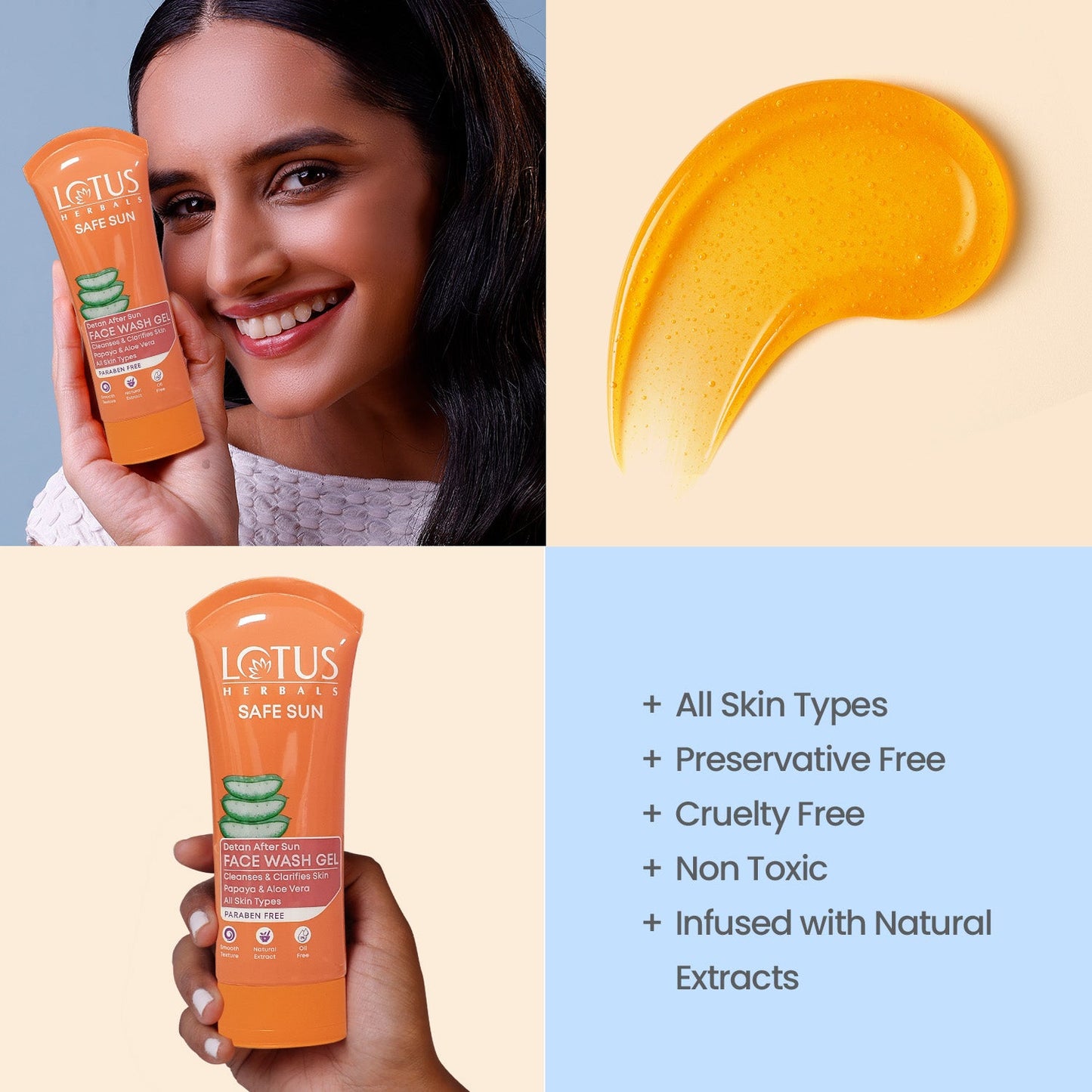 Safe Sun DeTAN Face Wash Gel 100 g