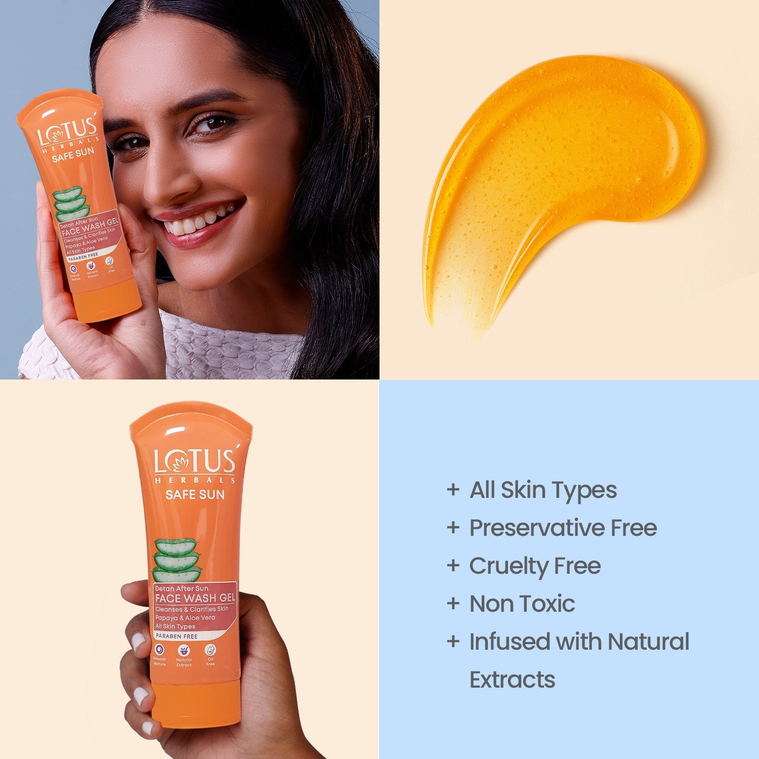 Safe Sun DeTAN Face Wash Gel 100 g