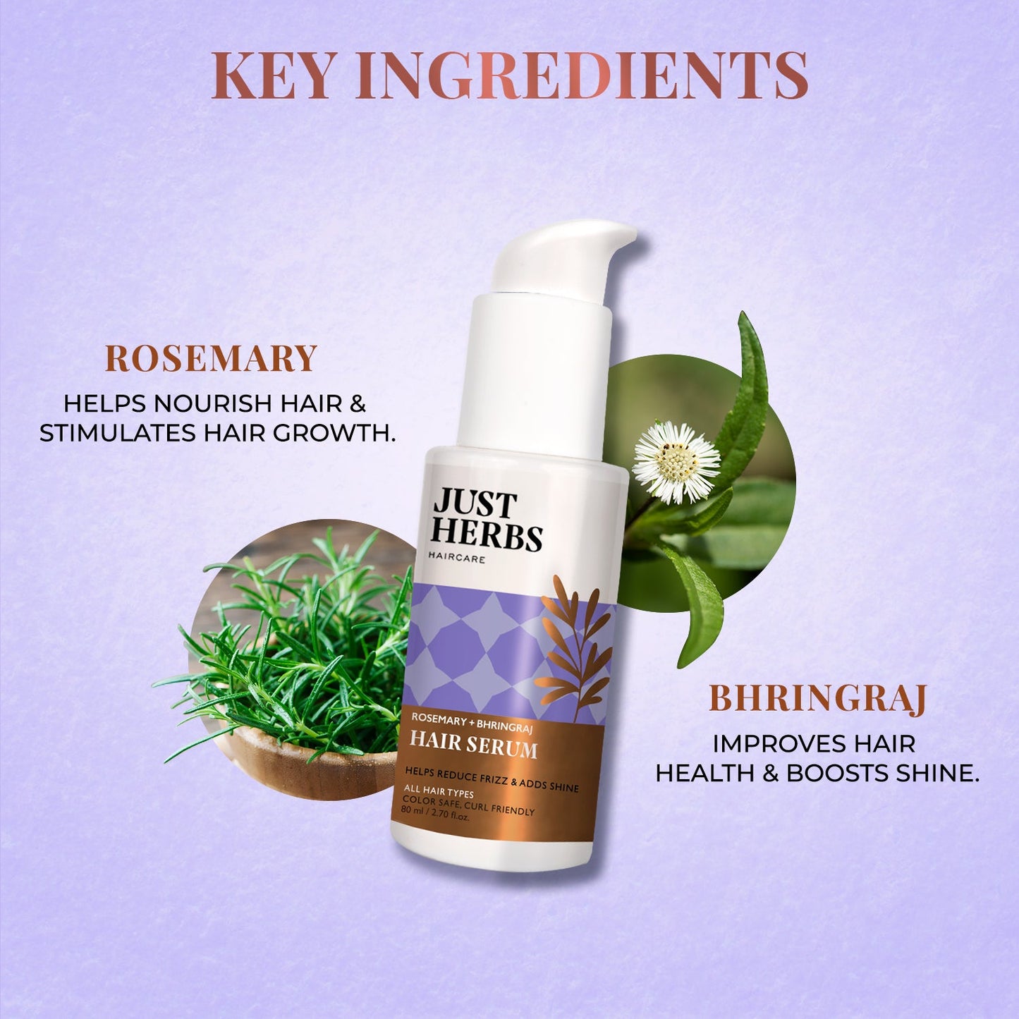 Hair Serum with Rosemary and Bhringraj 80ml
