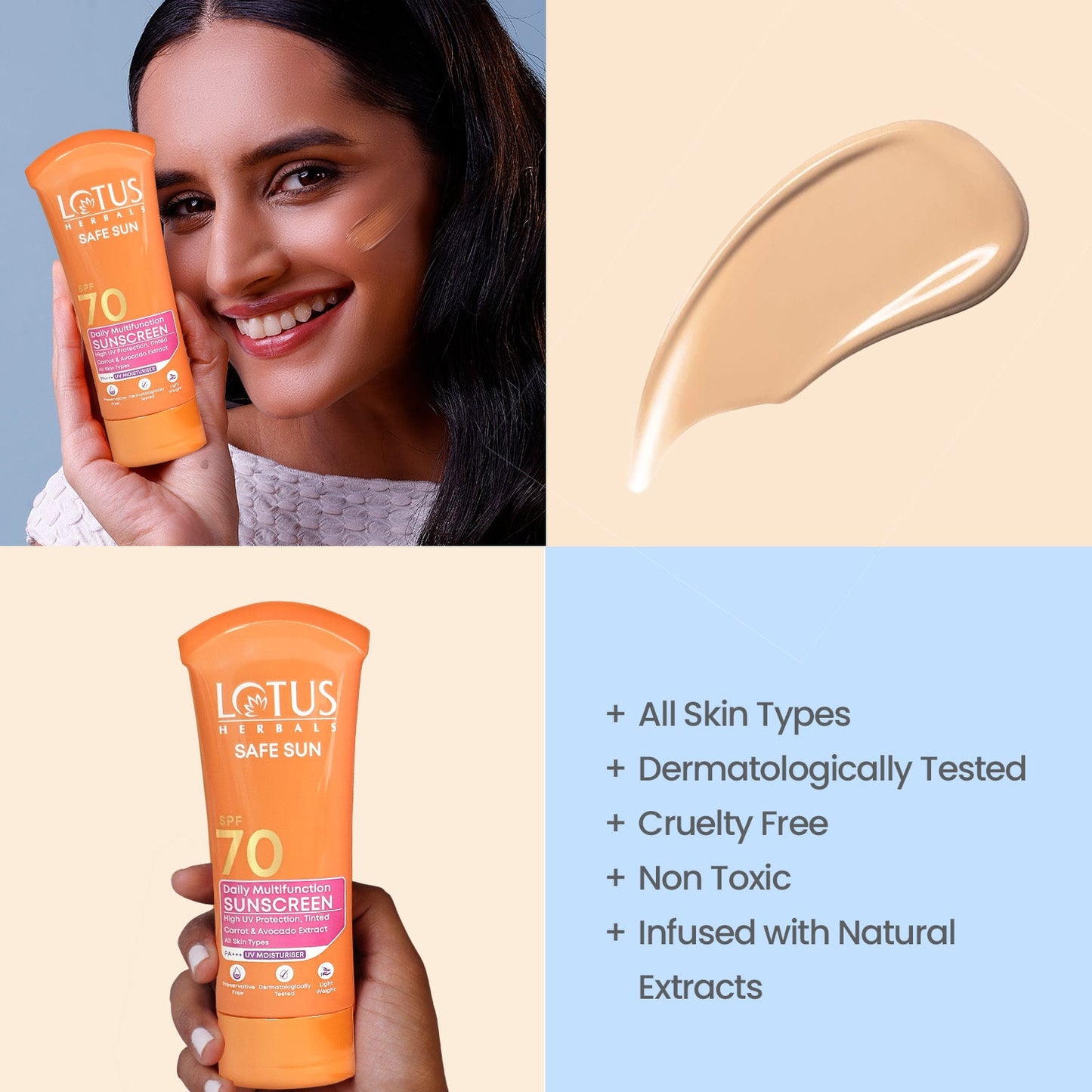 Safe Sun Daily Multi-Function Sunscreen SPF 70 PA+++ 60 g